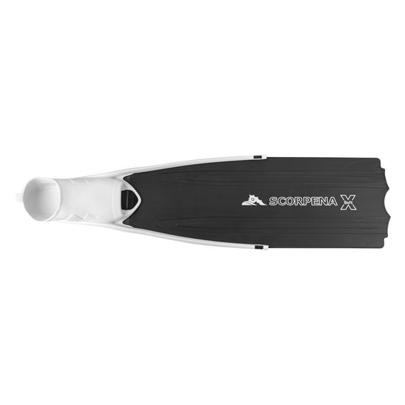 Ласты Scorpena F1 Soft черные с белыми калошами