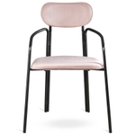 Стул LATITUDE Ror, Round, велюр, черный/розовый