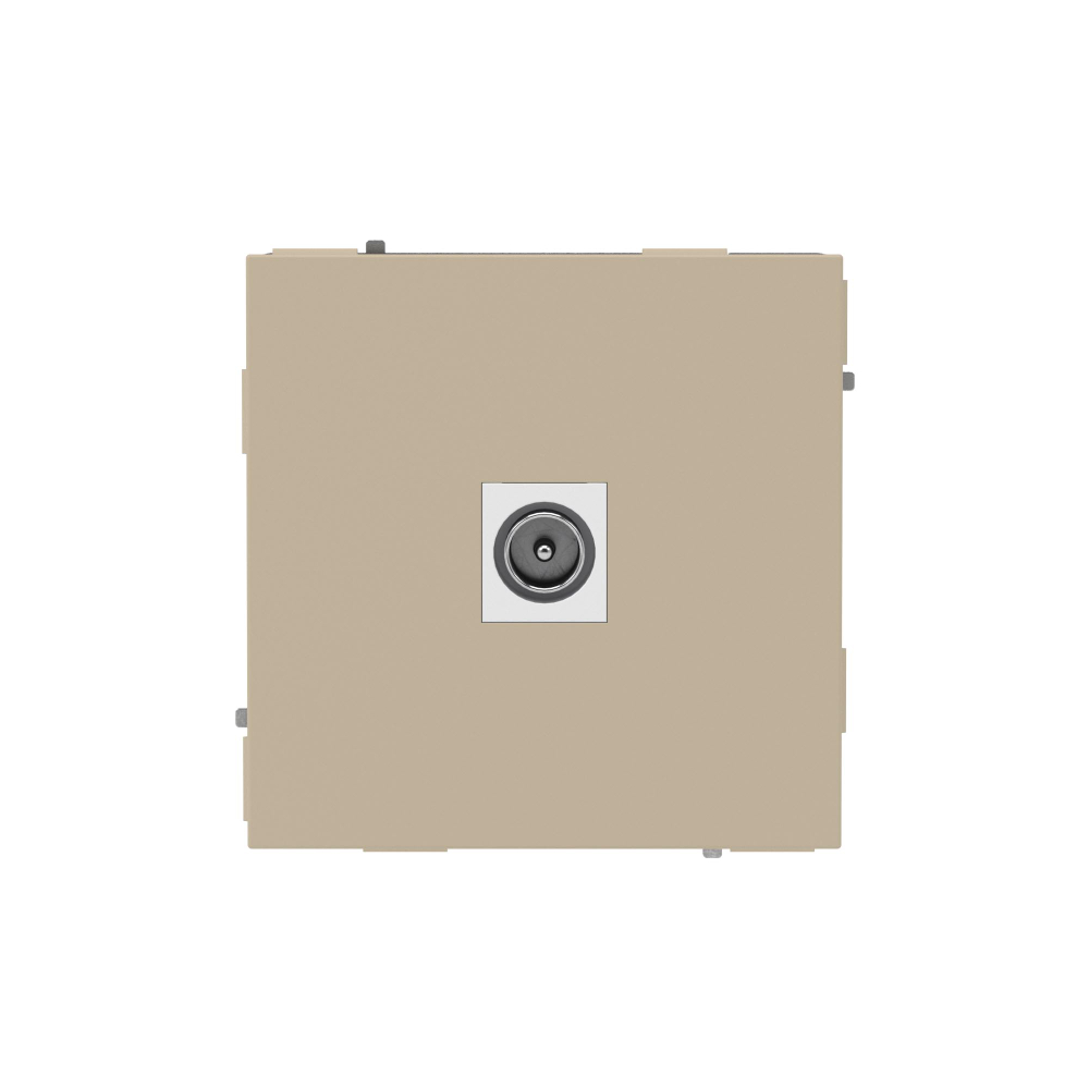 Розетка TV одиночная, KANT, ванильный марципан