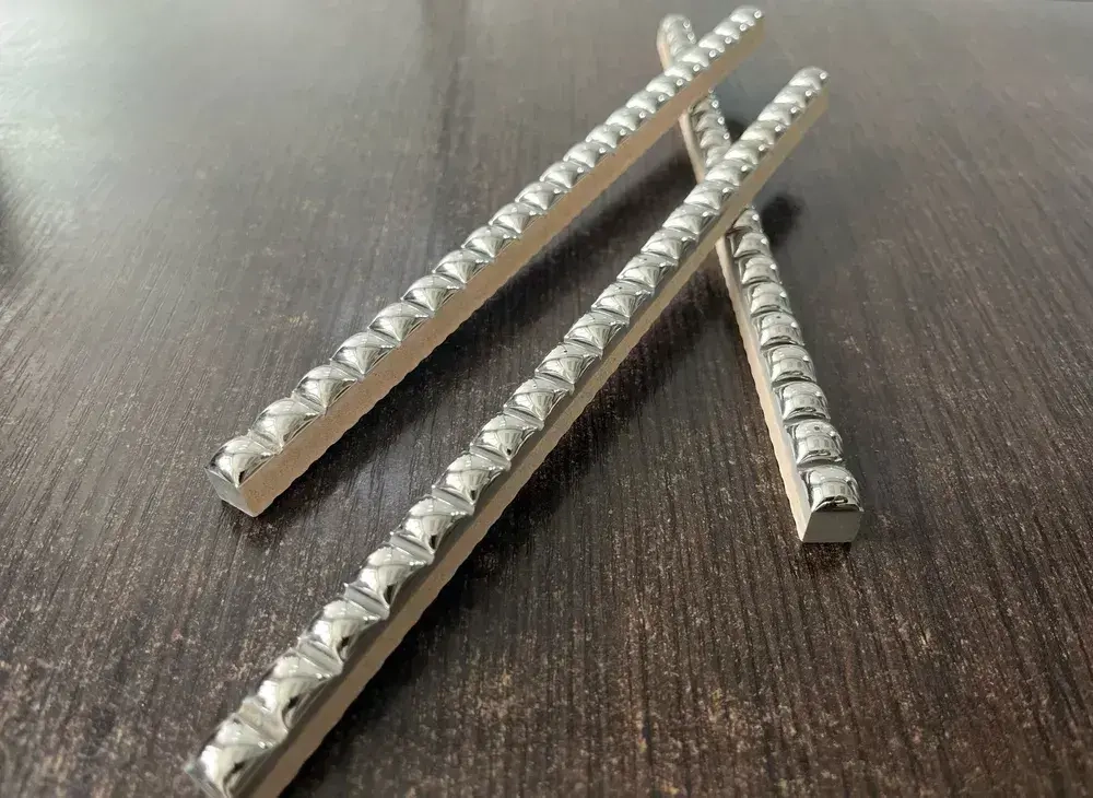 Бордюр бусинка керамическая платина (10 штук)