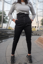 Черные джинсы с завышенной талией nadya