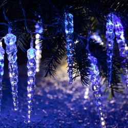 Светодиодная новогодняя гирлянда ЭРА ЕGNIG - IC нить Сосульки 3,8 м синий 20 LED | Гирлянды