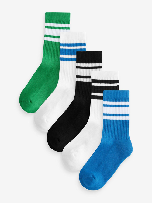 Носки хлопковые для мальчика Next E13-104, 5 шт., Зеленый, Белый, Черный