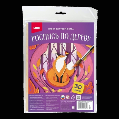 Роспись по дереву.Панно 3D "Лиса" (Lori)