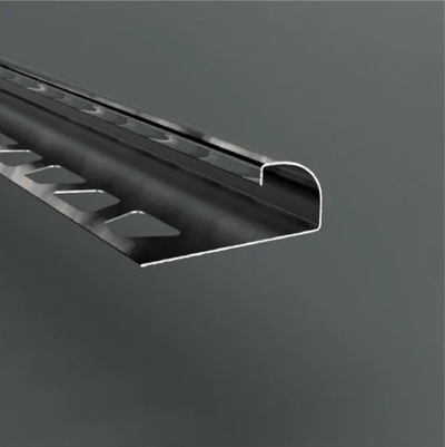 Наружный профиль для керамической плитки ZKRF, нержавеющая сталь полированная