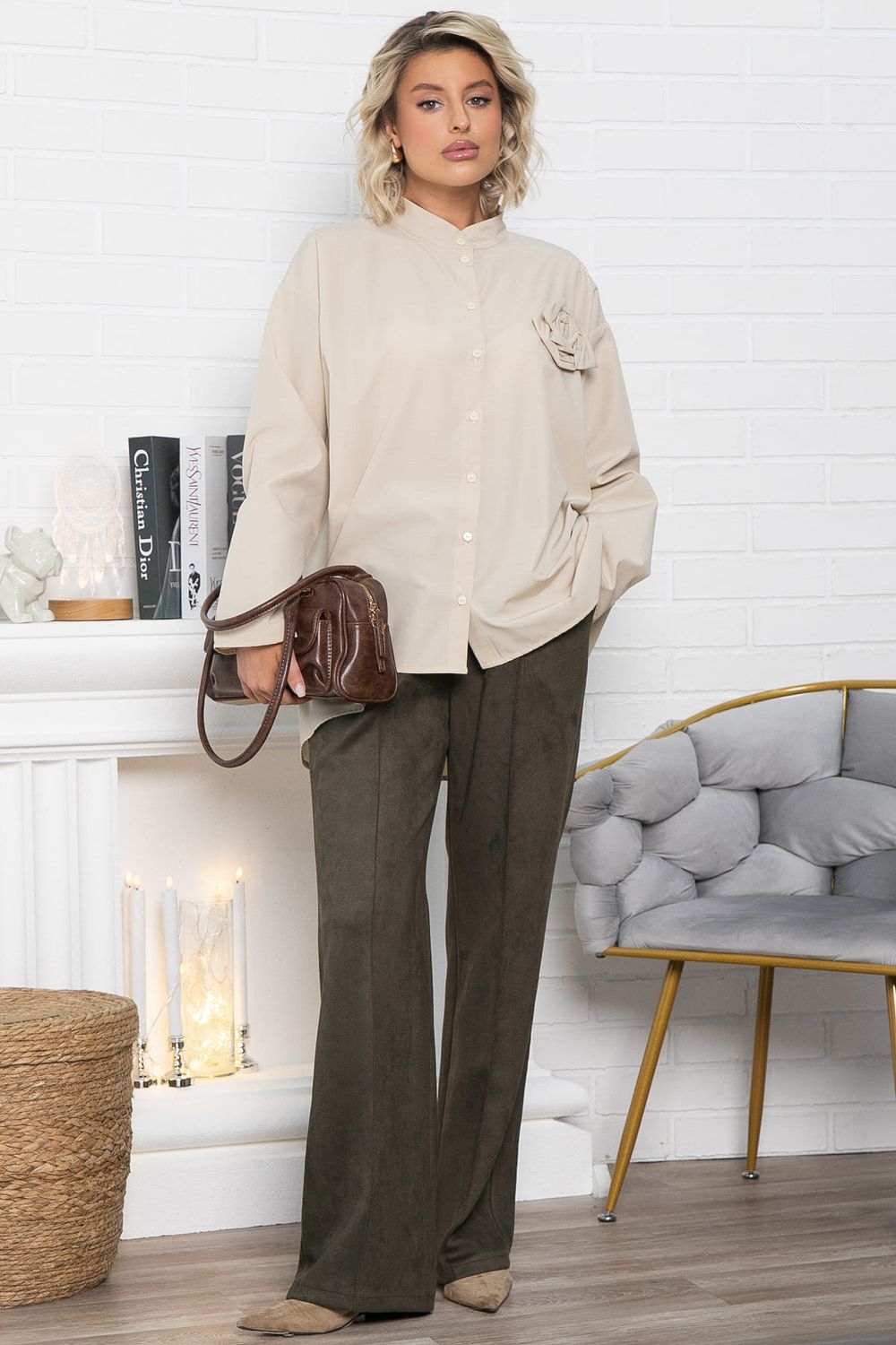 Блуза Луиза (бежевая) Б15029-39М LT Collection