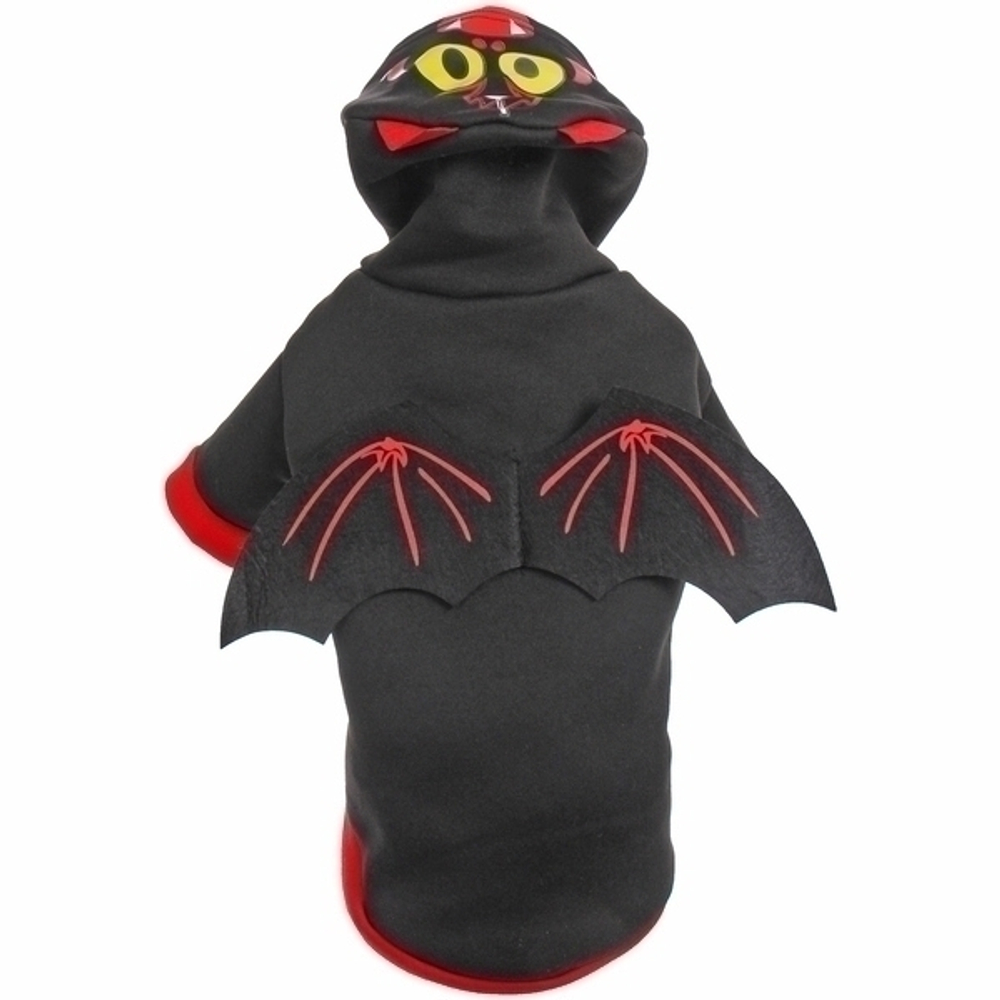Кофта - толстовка с капюшоном для собак мелких пород «Летучая мышь», размер S (35*25*22см)