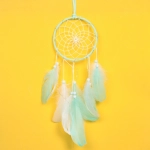 Украшение-оберег «Ловец Снов-Dream» 13*50см цвет нежно-зеленый, с подсветкой