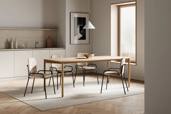 Стол обеденный saga, 75х150 см, ясень