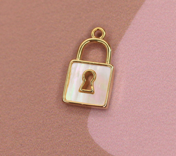 Подвеска замок перл 9х15 мм