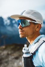 Спортивные очки 100% AEROCRAFT Matte White - HiPER Blue Mirror Lens