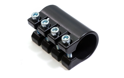 Хомут для трюкового самоката, 4 болта, алюм, черный матовый