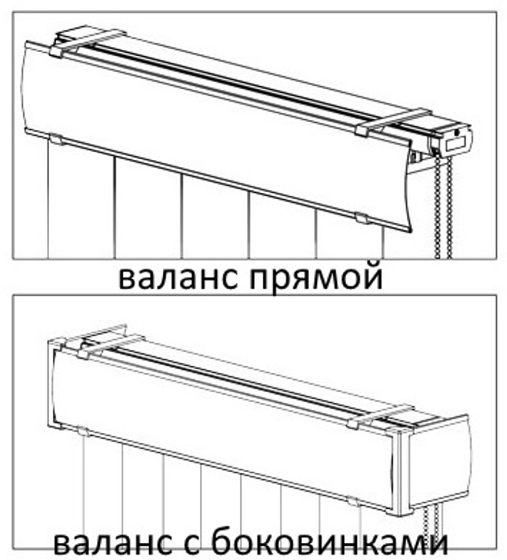 Валанс в сборе для вертикальных жалюзи