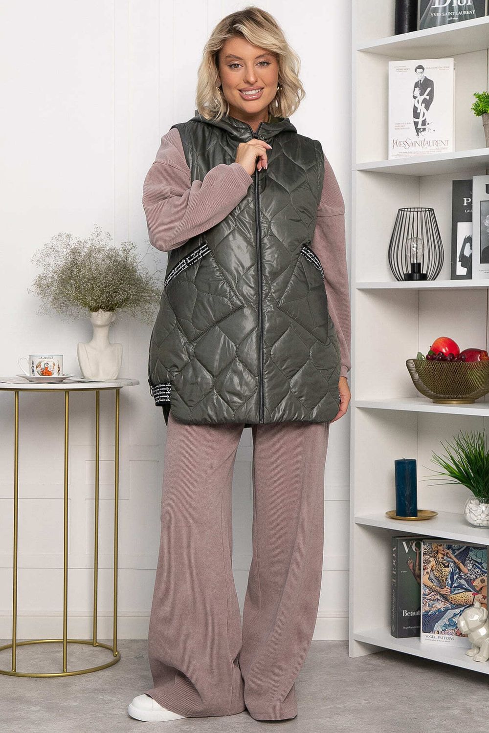 Жилет утепленный Дана Мур (хаки) Б14309-18М LT Collection