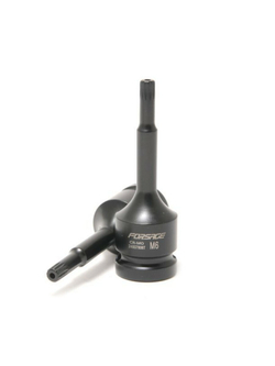 Головка-бита SPLINE глубокая ударная1/2'', M8 с отверстием Forsage F-24807808T