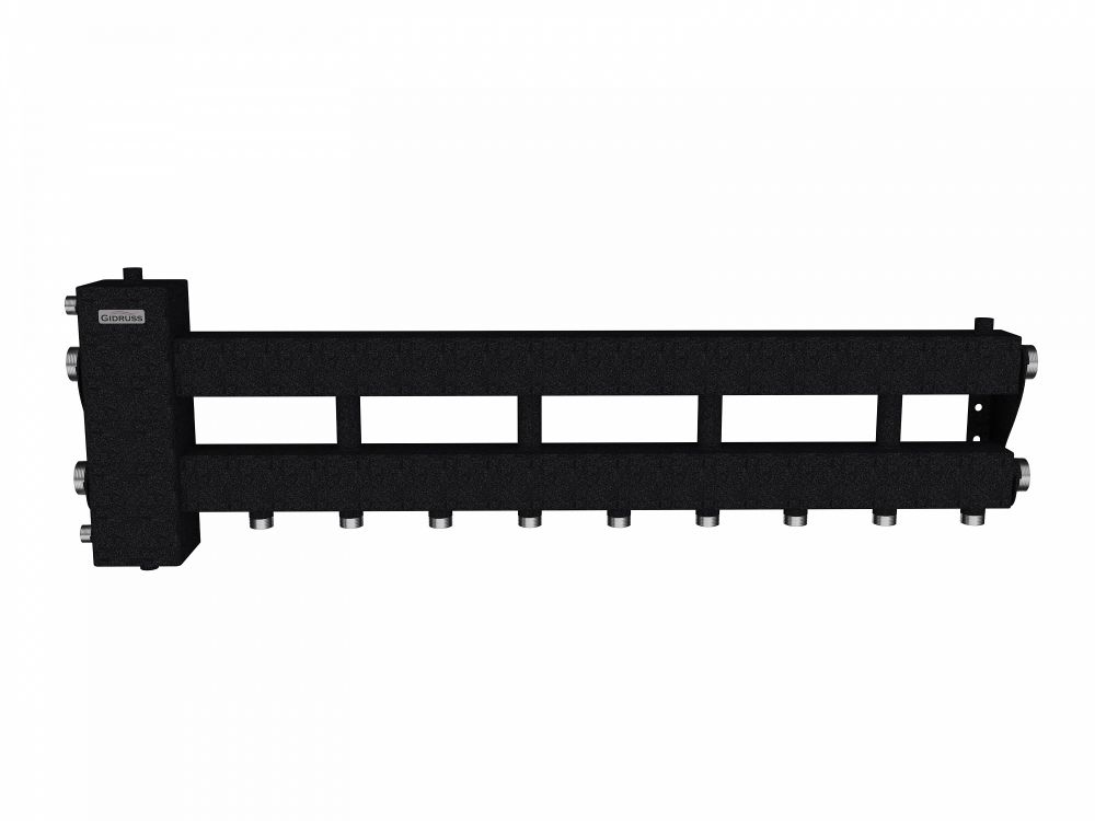 Коллектор балансировочный BM-150-5D (4 контура вниз,  1 в сторону)