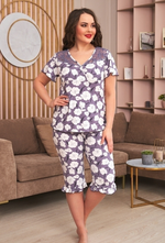 Пижама бриджи и футболка к/р 2033