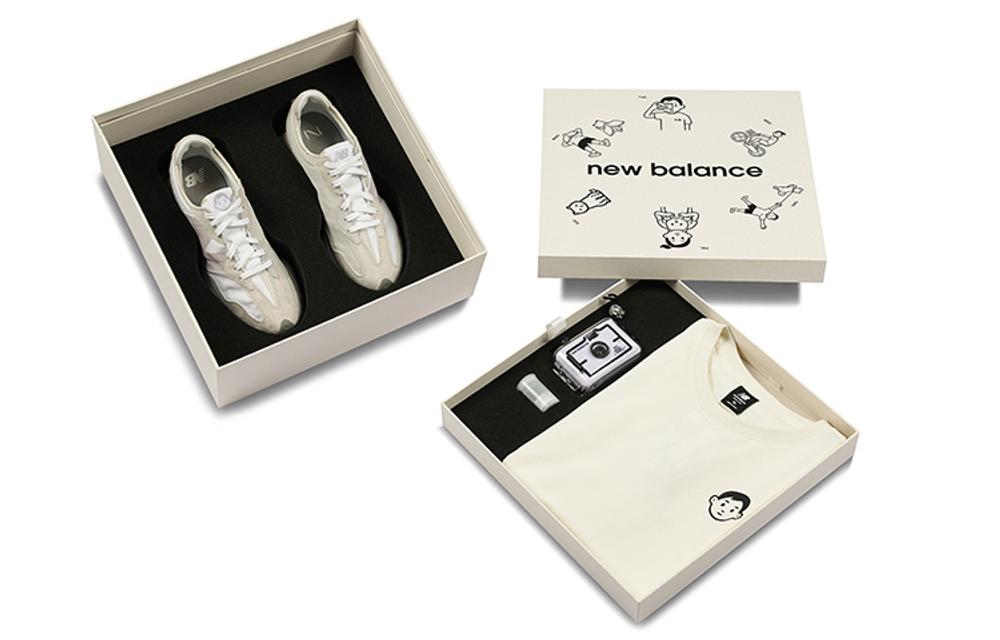 Noritake x New Balance NB327 Cartoonist Co-Branded Low Running Shoes Gay Special Grey Shoe Box