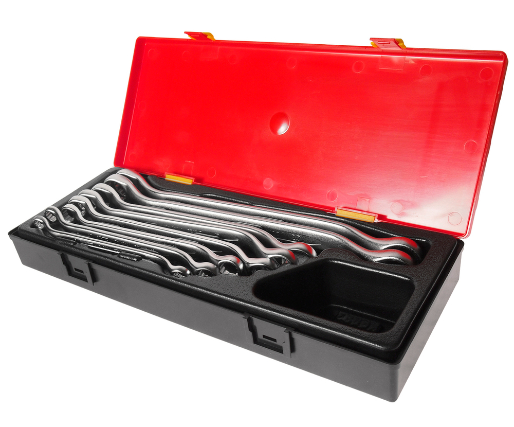 Набор ключей накидных 8-24мм 45град. (евро) 8 предметов в кейсе JTC