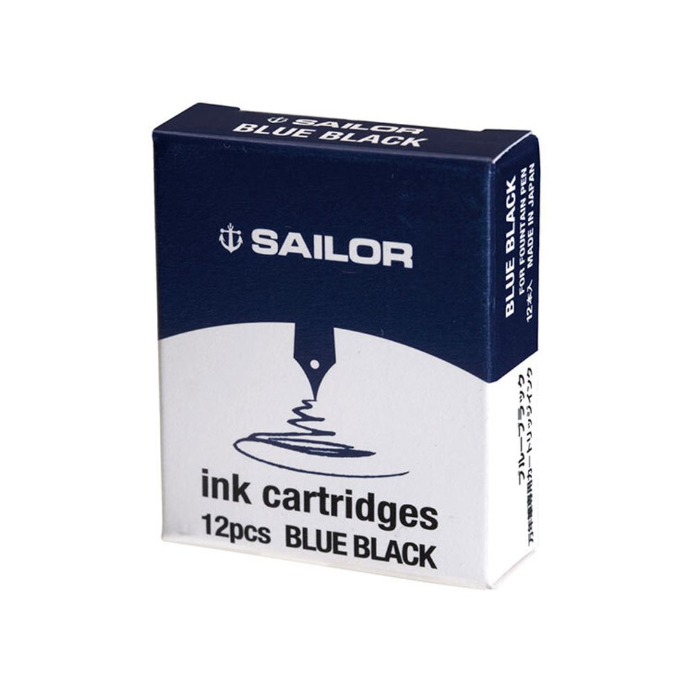 Картриджи SAILOR для перьевых ручек Jentle Ink сине-черные 12 шт (13-0404-144)