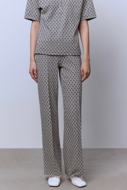 Брюки из трикотажного хлопка с принтом