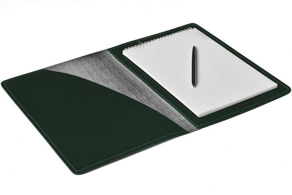 Папка под Блокнот А4 из кожи цвет ЗЕЛЕНЫЙ