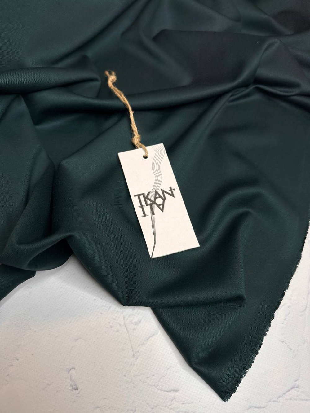 Костюмно-плательная смесовая однотонная поливискоза (64%полиэстер/33%вискоза/3%эластан, Сосна, 148, 285 гр/м2)