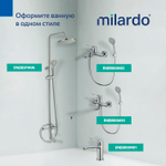 Душевая система 35к Milardo ENJSB3FM06 Энджой (Enjoy) лейка "Тропический душ", ХРОМ