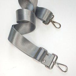 Гитарный ремень однотонный 4см Серый