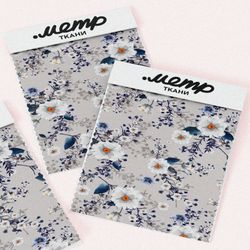 Ткань мембрана насыщенный акварельный весенний букет