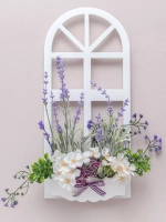 Панно на стену для интерьера "Окно с цветами"