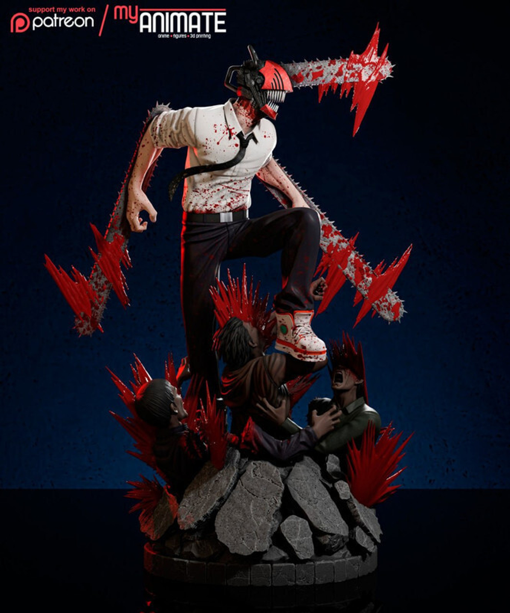 Denji Дэнджи Человек бензопила Chainsaw Man Коллекционная Фигурка Аниме