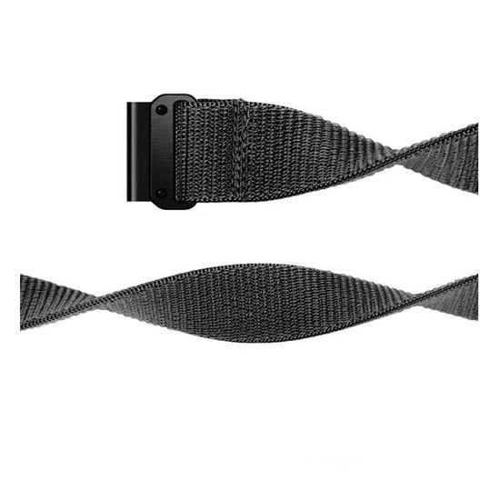 Ремешок QuickFit 20 мм нейлоновый для Garmin Fenix 7S, Fenix 6S, Fenix 5S, Instinct 2S, Epix Pro Gen 2 (42 mm) быстросъемный велкро (Черный)