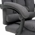 Кресло офисное CROMEX (КРОМЕКС) "Chill MS-005", с функцией вибромассажа, подножка, ткань, серое, 532959