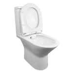 Унитаз-компакт безободковый Azario Fretta New AZ-1223B с крышкой-сиденьем микролифт, белый