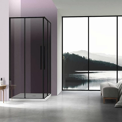 Душевой уголок Vincea Slim-N VSS-4SN8010CGB 100x80 стекло тонированное/профиль черный