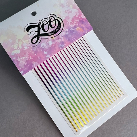 1535 Наклейки полосочки голография