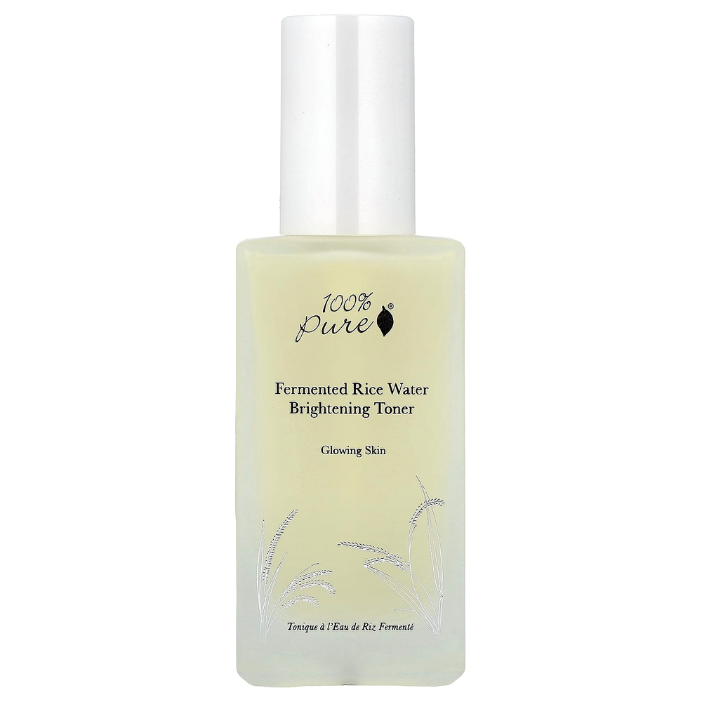 100% PURE, Осветляющий тоник с ферментированной рисовой водой, 100 мл (3,3 жидк. Унции)