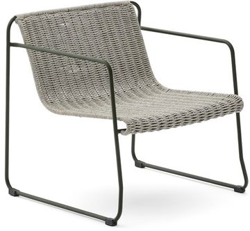 Кресло Maurina из оцинкованной стали зеленого цвета и серой веревки La Forma Испания