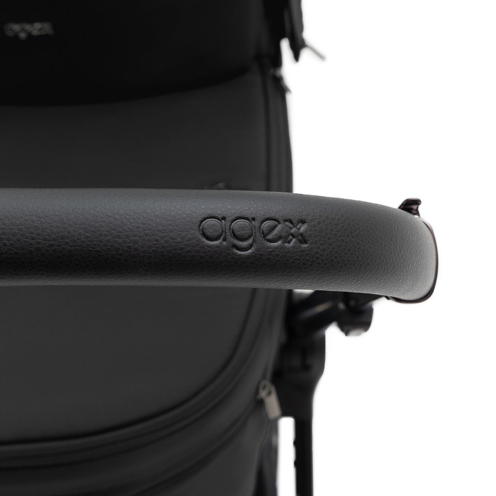 Коляска Agex Prima Pro 3 в 1 с автокреслом i-Safe S Grey APP626 Black (Черный)