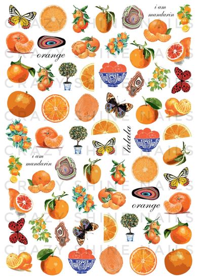 Слайдер-дизайн Crazy Shine Nails mini: Апельсины