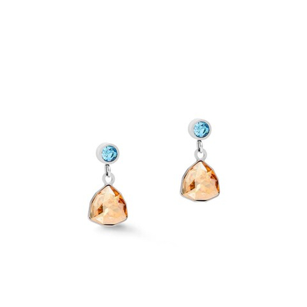 Серьги Coeur de Lion Triangle Multicolour 5032/21-1500 цвет бежевый, голубой