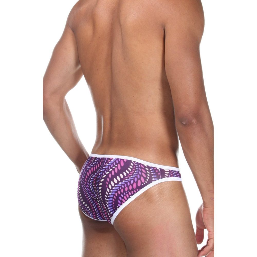 Мужские трусы слипы фиолетовые с принтом Cosmos Colors CP20_WPP