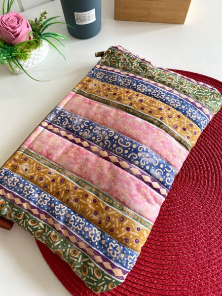 РОЗОВО-ГОЛУБАЯ КАЙМА, 100% хлопок, Handmade Fabrics 4