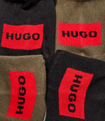 носки/stopki 2-pack 2p lowcut label col Hugo Bodywear - графитовый(50468117)