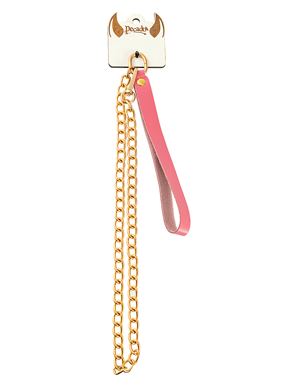 Поводок Pecado с карабином для ошейника розовый 80 см