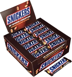 SNICKERS Батончик шоколадный, 50,5г*48шт блок 6шт., Сникерс