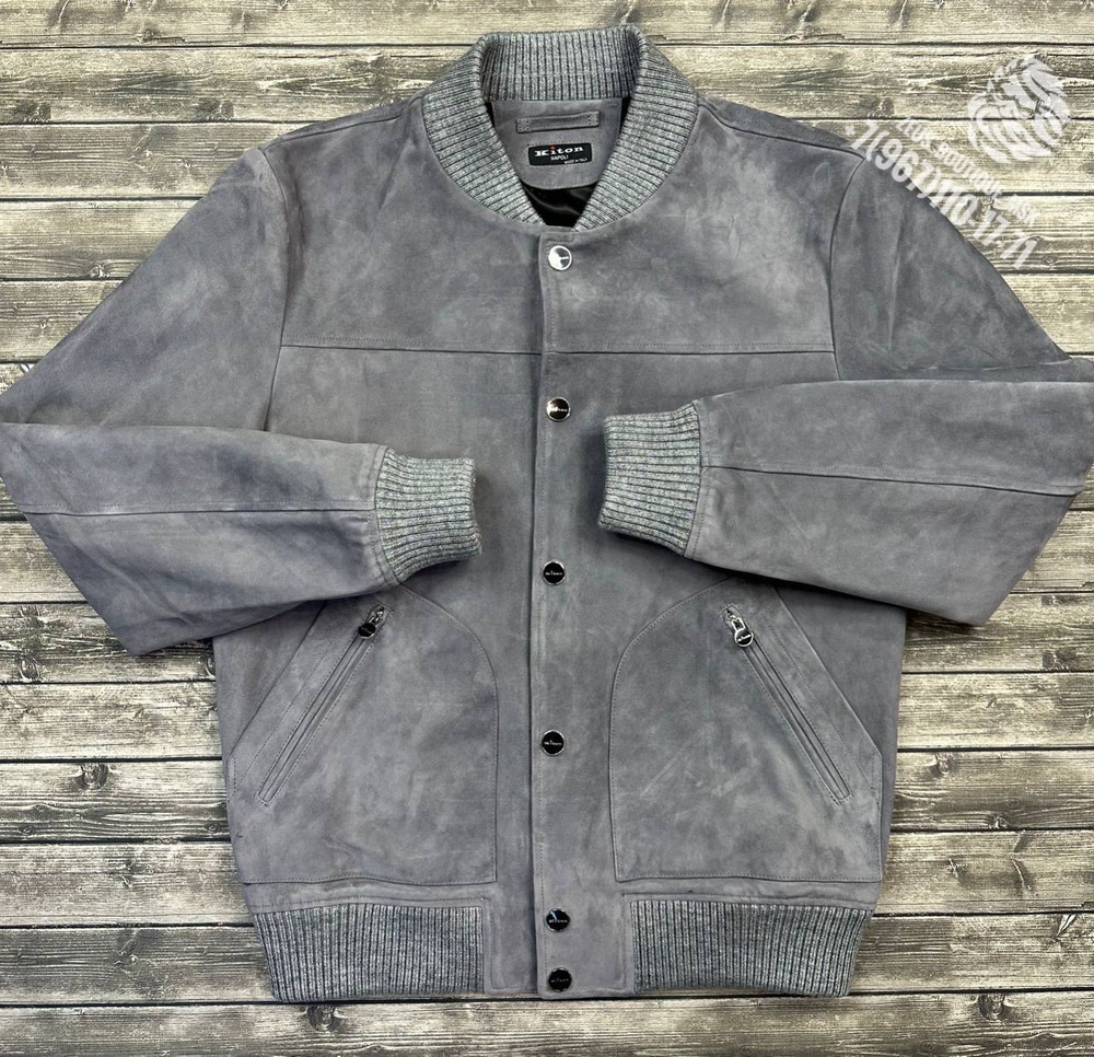 Кожаный бомбер Kiton