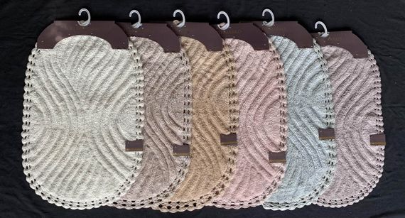 SIERRA (крем) Набор ков. для ванной кружевной 60х100 и 50х70