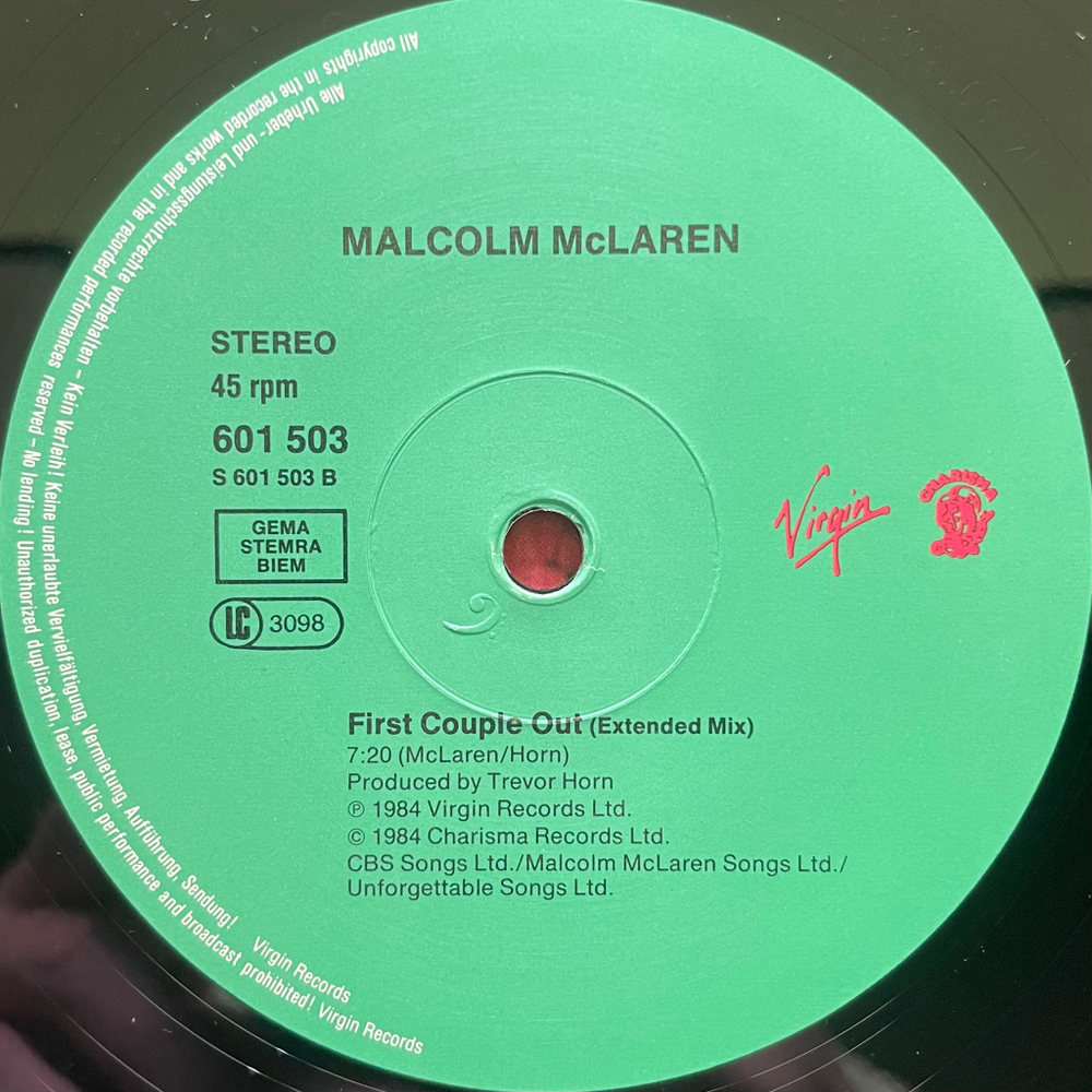 Malcolm McLaren ‎– Madam Butterfly (Европа 1984г.) 12", 45 RPM